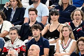 Paris 2024 - Nina Dobrev And Shaun White At Gymnastic