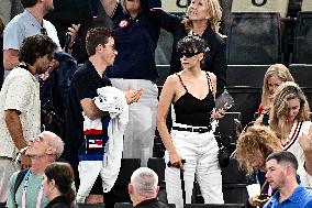 Paris 2024 - Nina Dobrev And Shaun White At Gymnastic