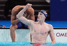 Paris 2024 - Swimming Mens 400m Freestyle - Lukas Maertens Wins Gold