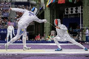 Paris 2024 - Epee - Ruslan Kurbanov v Romain Cannone