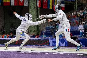 Paris 2024 - Epee - Ruslan Kurbanov v Romain Cannone