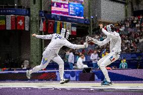 Paris 2024 - Epee - Ruslan Kurbanov v Romain Cannone