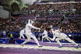 Paris 2024 - Epee - Ruslan Kurbanov v Romain Cannone