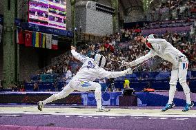 Paris 2024 - Epee - Ruslan Kurbanov v Romain Cannone