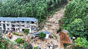 Landslide in central China's Hunan Province