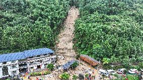 Landslide in central China's Hunan Province