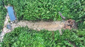 Landslide in central China's Hunan Province