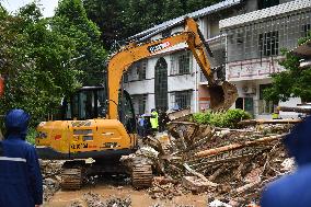 Landslide in central China's Hunan Province