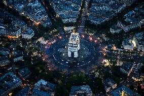 (PARIS2024)FRANCE-PARIS-OLY-OPENING CEREMONY-AERIAL VIEW