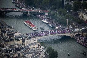 (PARIS2024)FRANCE-PARIS-OLY-OPENING CEREMONY-AERIAL VIEW