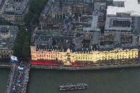 (PARIS2024)FRANCE-PARIS-OLY-OPENING CEREMONY-AERIAL VIEW