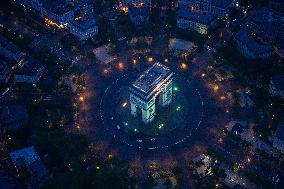 (PARIS2024)FRANCE-PARIS-OLY-OPENING CEREMONY-AERIAL VIEW