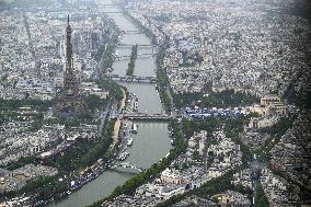 (PARIS2024)FRANCE-PARIS-OLY-OPENING CEREMONY-AERIAL VIEW