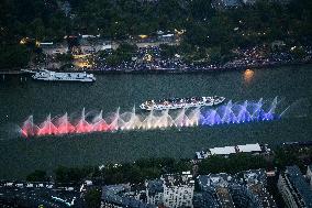 (PARIS2024)FRANCE-PARIS-OLY-OPENING CEREMONY-AERIAL VIEW