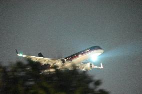 Former President Of The United States Donald J. Trump Arrives At Newark Airport In Newark New Jersey