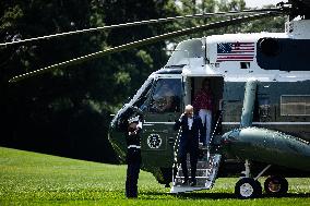 President Biden Returns to White House - Washington