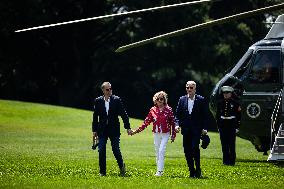 President Biden Returns to White House - Washington