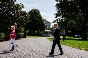 President Biden Returns to White House - Washington