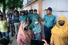 Relatives Of The Detained Quota Reform Movement Leader Arrives At The Detective Branch Office Of Bangladesh Police