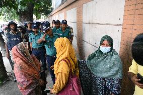 Relatives Of The Detained Quota Reform Movement Leader Arrives At The Detective Branch Office Of Bangladesh Police