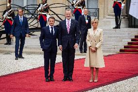 Reception Of Heads Of State To Mark The Opening Of The Paris 2024 Olympics At The Elysée Palace, In Paris