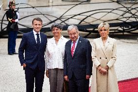 Reception Of Heads Of State To Mark The Opening Of The Paris 2024 Olympics At The Elysée Palace, In Paris