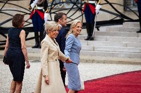 Reception Of Heads Of State To Mark The Opening Of The Paris 2024 Olympics At The Elysée Palace, In Paris