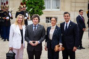 Reception Of Heads Of State To Mark The Opening Of The Paris 2024 Olympics At The Elysée Palace, In Paris