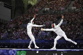 Paris 2024 - Fencing - Yannick Borel Wins Semi-Final V Mohammed Elsayed