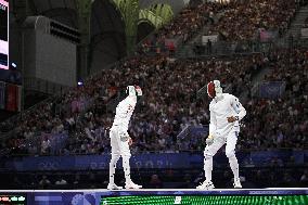 Paris 2024 - Fencing - Yannick Borel Wins Semi-Final V Mohammed Elsayed