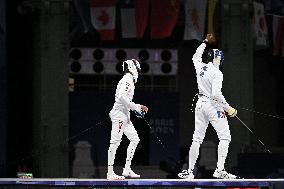 Paris 2024 - Fencing - Yannick Borel Wins Semi-Final V Mohammed Elsayed