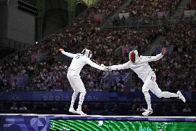 Paris 2024 - Fencing - Yannick Borel Wins Semi-Final V Mohammed Elsayed