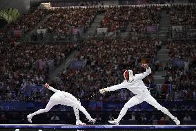 Paris 2024 - Fencing - Yannick Borel Wins Semi-Final V Mohammed Elsayed