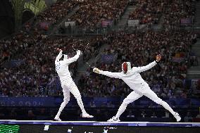 Paris 2024 - Fencing - Yannick Borel Wins Semi-Final V Mohammed Elsayed