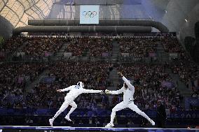 Paris 2024 - Fencing - Yannick Borel Wins Semi-Final V Mohammed Elsayed