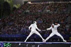 Paris 2024 - Fencing - Yannick Borel Wins Semi-Final V Mohammed Elsayed