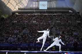 Paris 2024 - Fencing - Yannick Borel Wins Semi-Final V Mohammed Elsayed