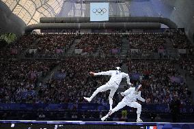 Paris 2024 - Fencing - Yannick Borel Wins Semi-Final V Mohammed Elsayed