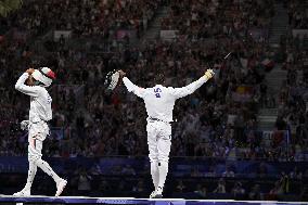 Paris 2024 - Fencing - Yannick Borel Wins Semi-Final V Mohammed Elsayed