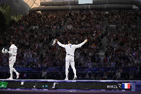 Paris 2024 - Fencing - Yannick Borel Wins Semi-Final V Mohammed Elsayed