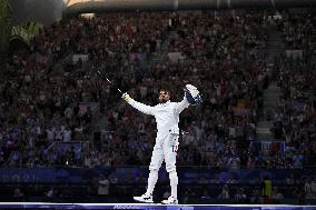 Paris 2024 - Fencing - Yannick Borel Wins Semi-Final V Mohammed Elsayed