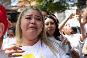 Venezuelans Demonstrate On The Day Of The Presidential Elections In Medellin