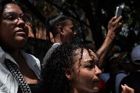 Venezuelans Demonstrate On The Day Of The Presidential Elections In Medellin