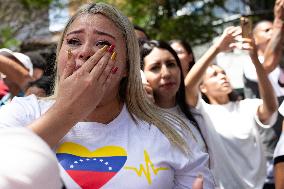 Venezuelans Demonstrate On The Day Of The Presidential Elections In Medellin