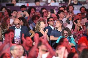 Paris 2024 - Gerald Darmanin And Wife At Fencing Match