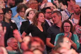 Paris 2024 - Gerald Darmanin And Wife At Fencing Match