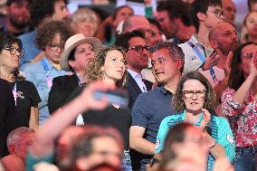 Paris 2024 - Gerald Darmanin And Wife At Fencing Match