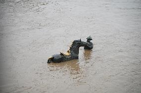 Pier Sculpture Flooded in Jilin