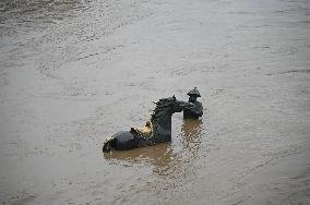 Pier Sculpture Flooded in Jilin