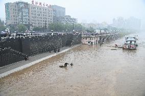 Pier Sculpture Flooded in Jilin